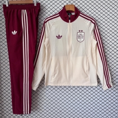 26-27 Spain Beige Soccer Trench Coat Uniform-2315