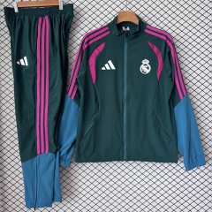 26-27 Real Madrid Dark Green Thailand Trench Coats Uniform-2315