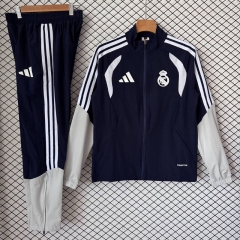 26-27 Real Madrid Royal Blue Thailand Trench Coats Uniform-2315