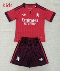 26-27 Olympique Lyonnais Away Red Kids/Youth Soccer Uniform-AY
