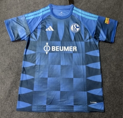 (S-4XL) Correct Version 26-27 FC Schalke 04 Home Royal Blue Thailand Soccer Jersey AAA-9899