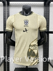 Player Version 26-27 Brazil Gold Special Eagle Version Thailand Soccer Jersey AAA-3596
