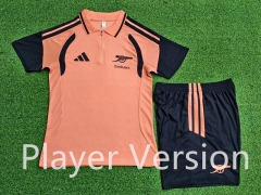 (S-3XL)26-27 Player Version Arsenal Orange Thailand Soccer Short Sleeves Uniform-9926
