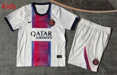 26-27 2 star version Paris Away White Kids/Youth Soccer Uniform-9484