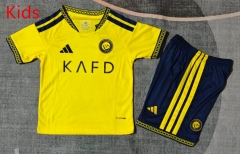 26-27 Al-Nassr FC Home Yellow Kids/Youth Soccer Uniform-9484