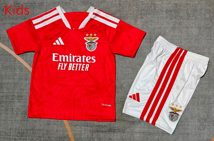 26-27 Benfica Home Red Kids/Youth Soccer Uniform-9484