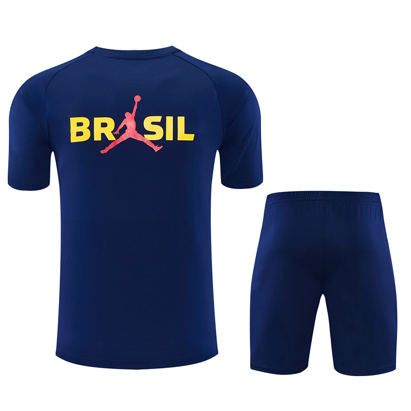26-27 Brazil Cyan Thailand Training Soccer Uniform-418