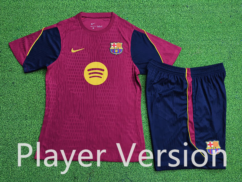 (S-3XL)26-27 Barcelona Red Thailand Soccer Training Uniform-9926
