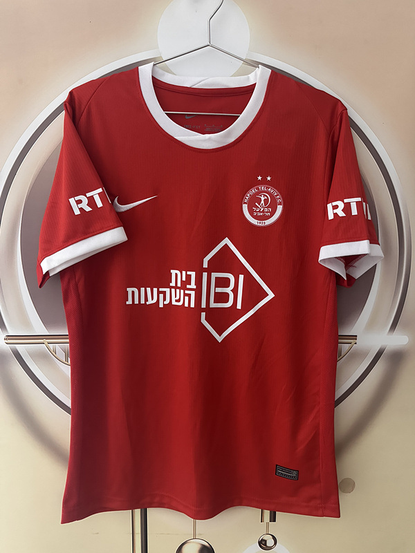 (S-4XL) 26-27 Hapoel Tel Aviv Home Red Thailand Soccer Jersey AAA-2315