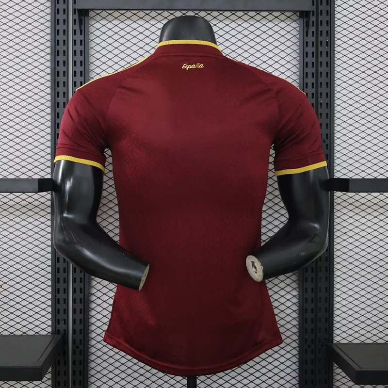 (S-3XL)26-27 Player Version Spain 2nd Away Red Thailand Soccer Jersey AAA-3596