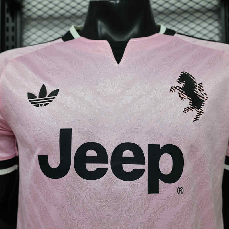 Player Version 26-27 Juventus Away Pink Thailand Soccer Jersey AAA-888