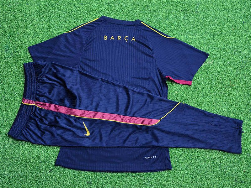 (S-3XL)26-27 Barcelona Royal Blue (Long Pant) Thailand Soccer Training Uniform-9926