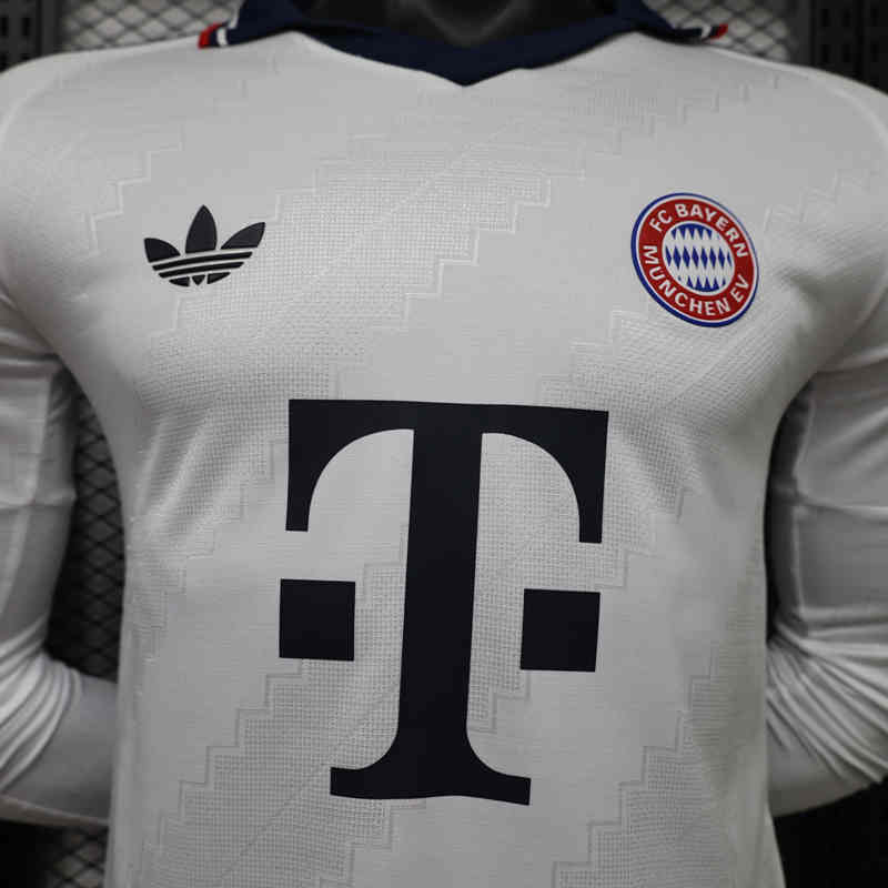 (S-3XL) Player Version 26-27 Bayern München Away White LS Thailand Soccer Jersey AAA-888