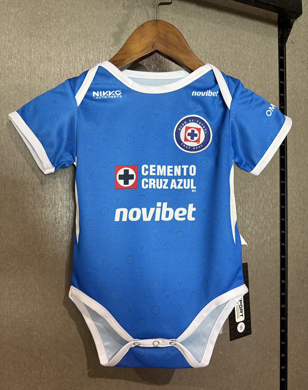 26-27 Cruz Azul Home Blue Baby Soccer Uniform-7411