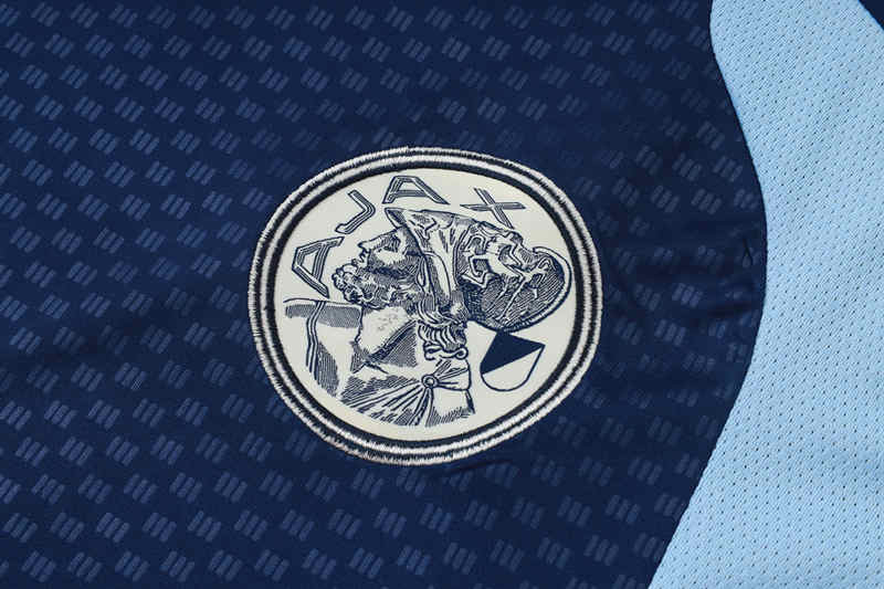 26-27 Ajax Royal Blue Short-sleeve Soccer Tracksuit Uniform-815
