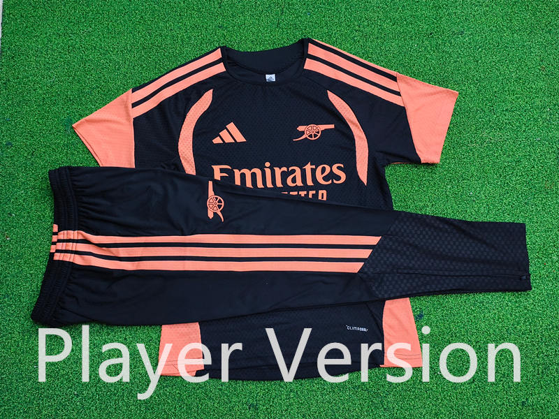 (S-3XL)26-27 Arsenal Black (Long Pant) Thailand Training Soccer Uniform