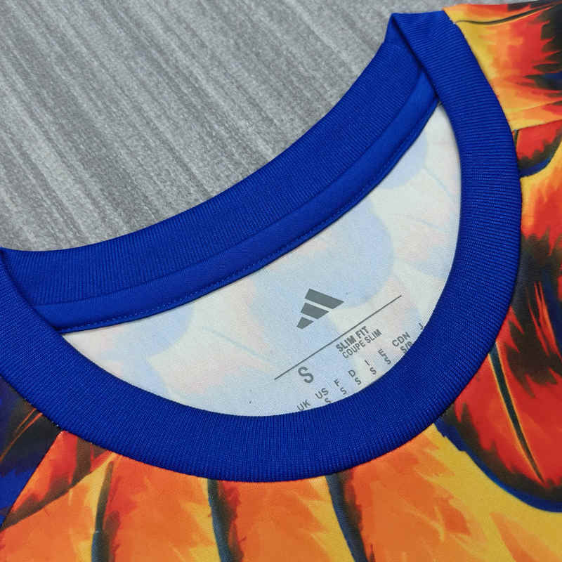 (S-4XL) 26-27 Club América Orange&Blue Thailand Training Soccer Jersey -4927