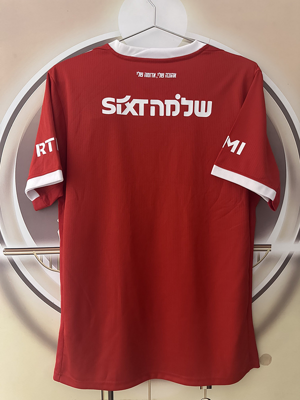 (S-4XL) 26-27 Hapoel Tel Aviv Home Red Thailand Soccer Jersey AAA-2315