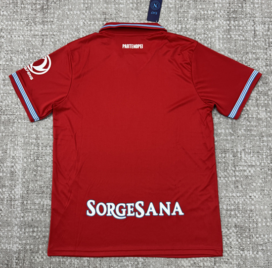 (S-4XL) 26-27 Napoli 2nd Away Red Thailand Soccer Jersey AAA-4506