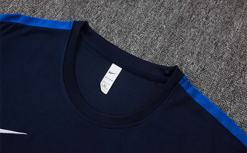 25-26 Inter Milan Cyan Short-sleeved Thailand Soccer Tracksuit-815