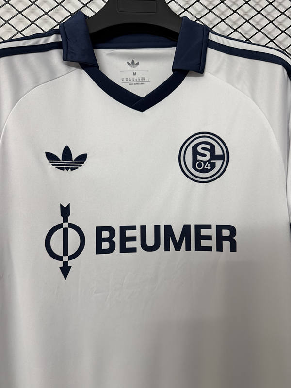 (S-4XL) 26-27 FC Schalke 04 Away WhiteThailand Soccer Jersey AAA-2044