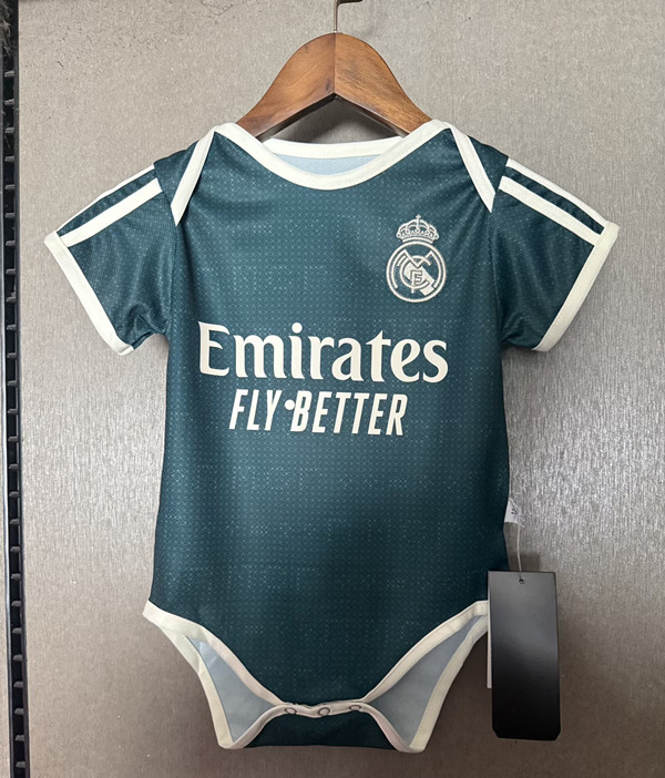 26-27 Real Madrid Away Green Baby Soccer Uniform-7411