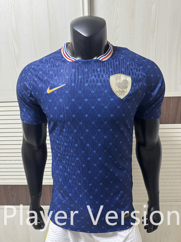Player Version 26-27 France Blue Thailand Soccer Jersey-4691