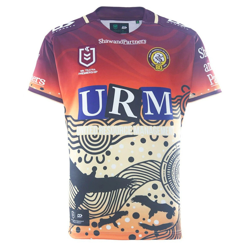 (S-7XL)2026 Indigenous Version Manly Warringah Sea Eagles Red&Yellow Thailand Rugby Shirt