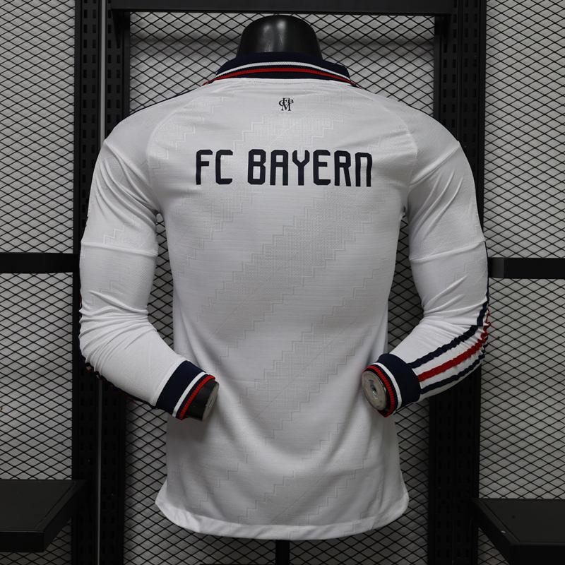 (S-3XL) Player Version 26-27 Bayern München Away White LS Thailand Soccer Jersey AAA-888