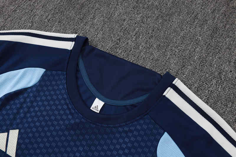 26-27 Ajax Royal Blue Short-sleeve Soccer Tracksuit Uniform-815