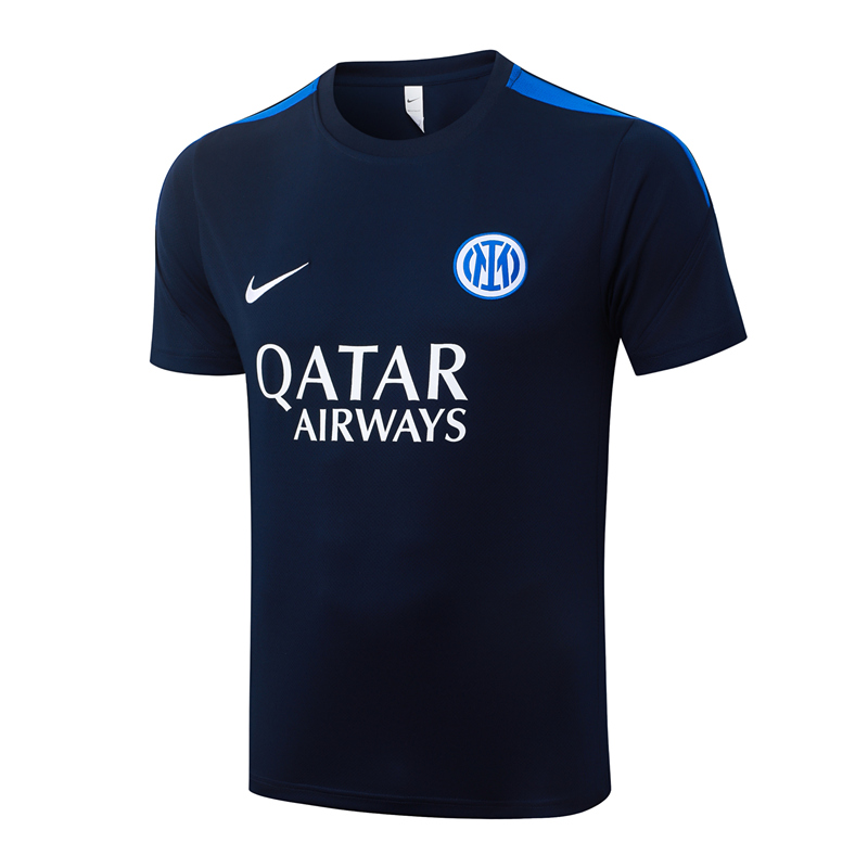25-26 Inter Milan Cyan Short-sleeved Thailand Soccer Tracksuit-815