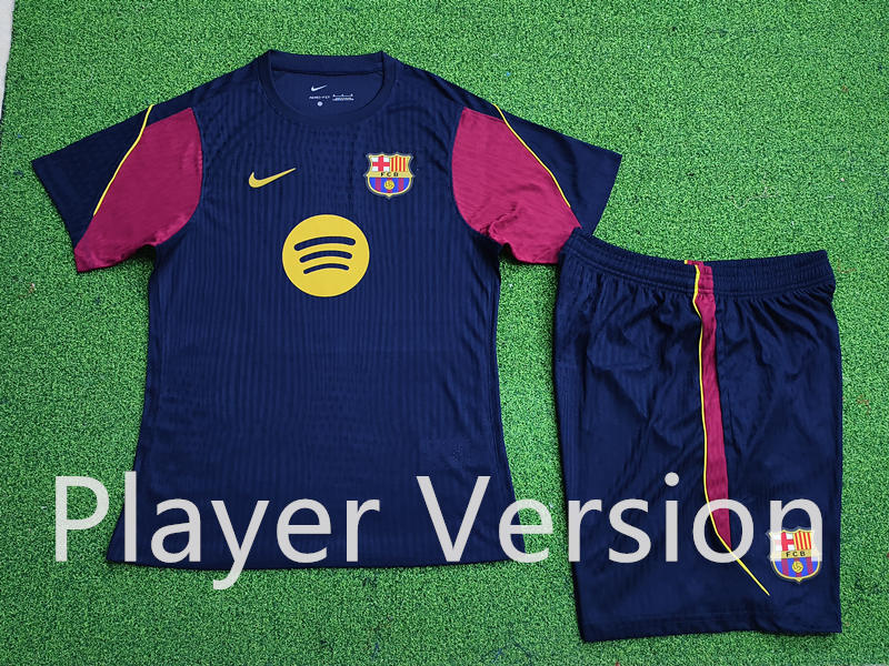 (S-3XL)26-27 Barcelona Royal Blue Thailand Soccer Training Uniform-9926