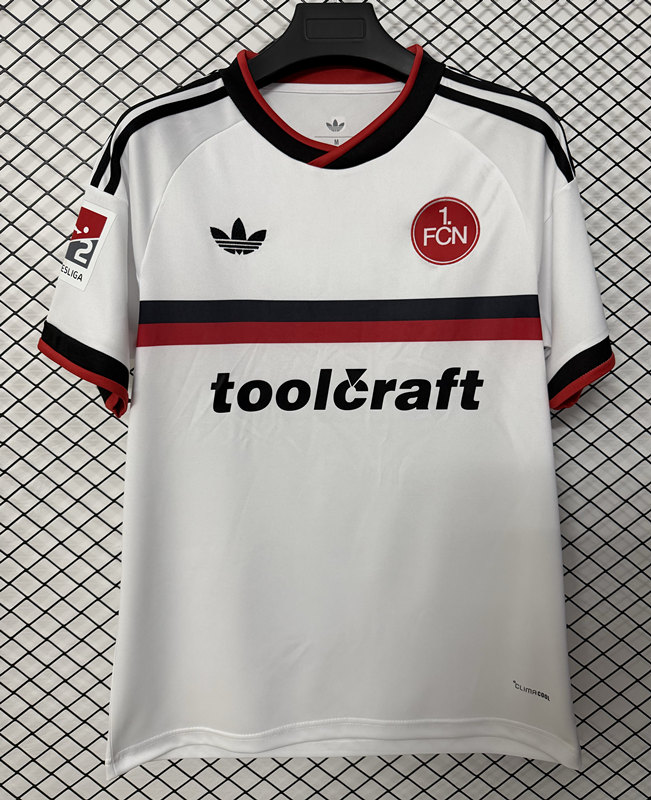 (S-4XL) 26-27 FC Nürnberg Away White Thailand Soccer Jersey AAA-2044