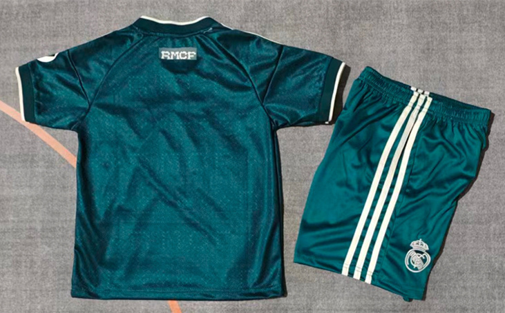 26-27 Real Madrid Away Green Kids/Youth Soccer Uniform-9484