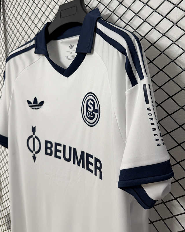 (S-4XL) 26-27 FC Schalke 04 Away WhiteThailand Soccer Jersey AAA-2044