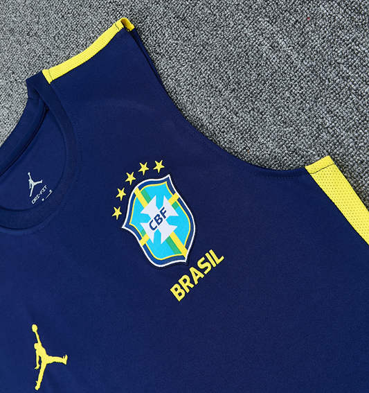 26-27 Brazil Cyan Thailand Training Soccer Vest Uniform-418