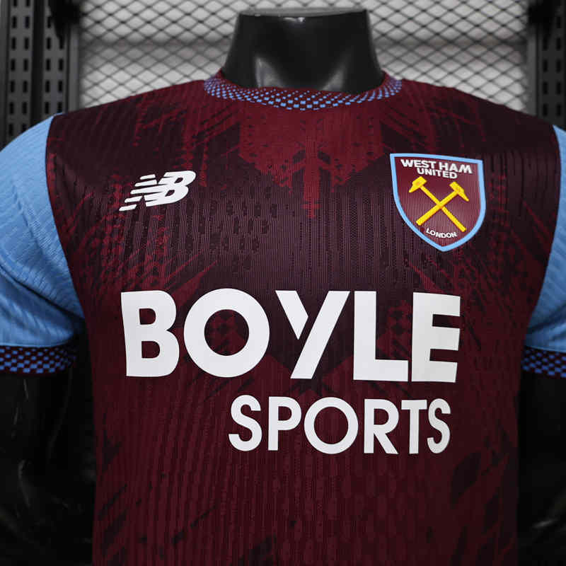 Player Version 26-27 West Ham United Home Red Thailand Soccer Jersey AAA-888