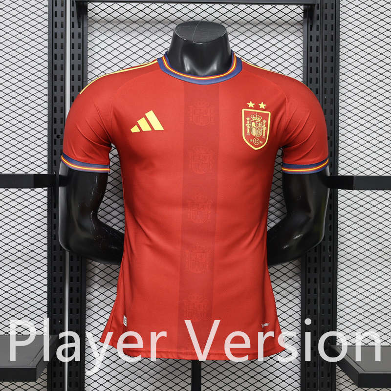 Player Special Version 26-27 Spain Red Thailand Soccer Jersey AAA-888
