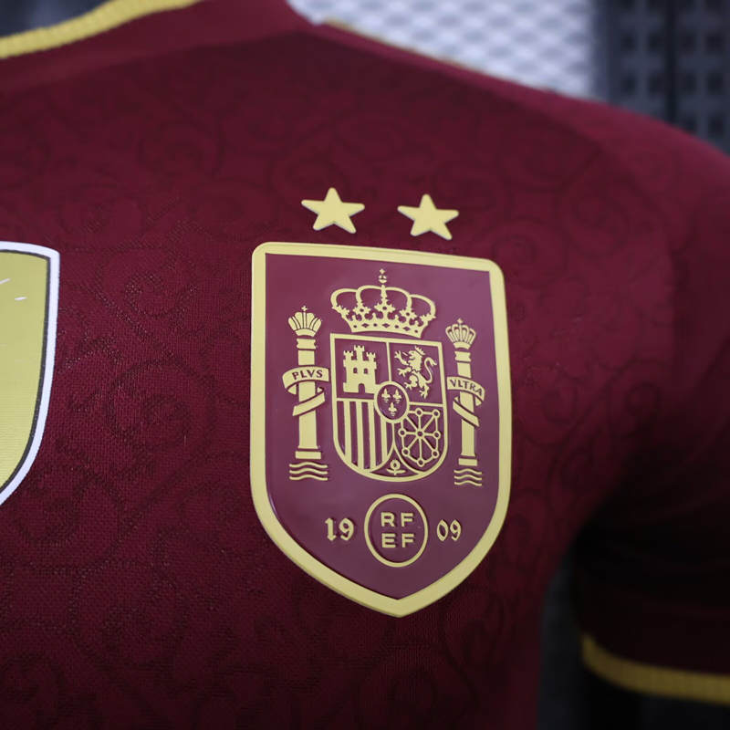 (S-3XL)26-27 Player Version Spain 2nd Away Red Thailand Soccer Jersey AAA-3596