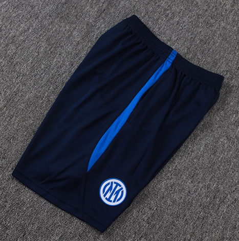 25-26 Inter Milan Cyan Short-sleeved Thailand Soccer Tracksuit-815
