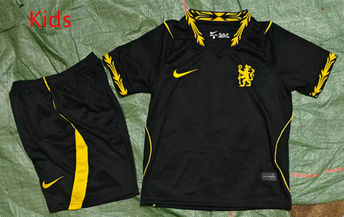 26-27 Chelsea Away Black Soccer Uniform-9484