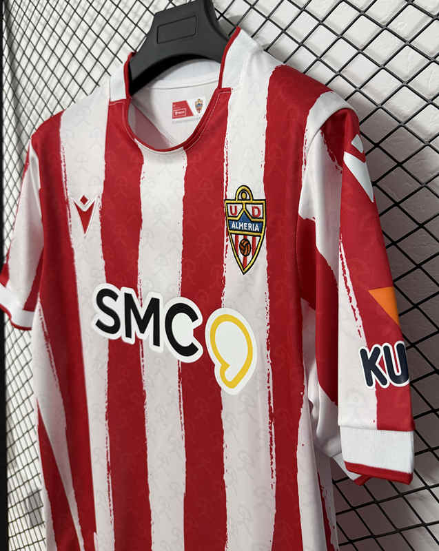 (S-4XL)26-27 UD Almería HomeRed&White Thailand Soccer Jersey AAA-2044