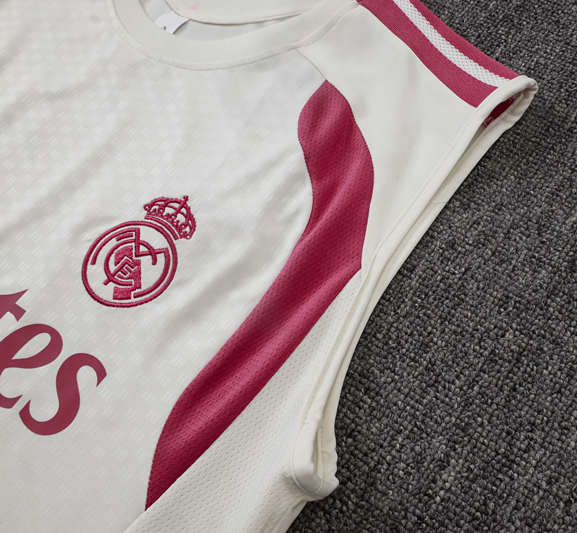 26-27 Real Madrid Beige Thailand Soccer Vest Tracksuit-815