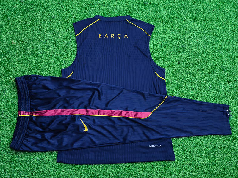 (S-3XL)26-27 Player Version Barcelona Royal Blue Vest (Long Pant) Thailand Soccer Short-Sleeve Uniform-9926