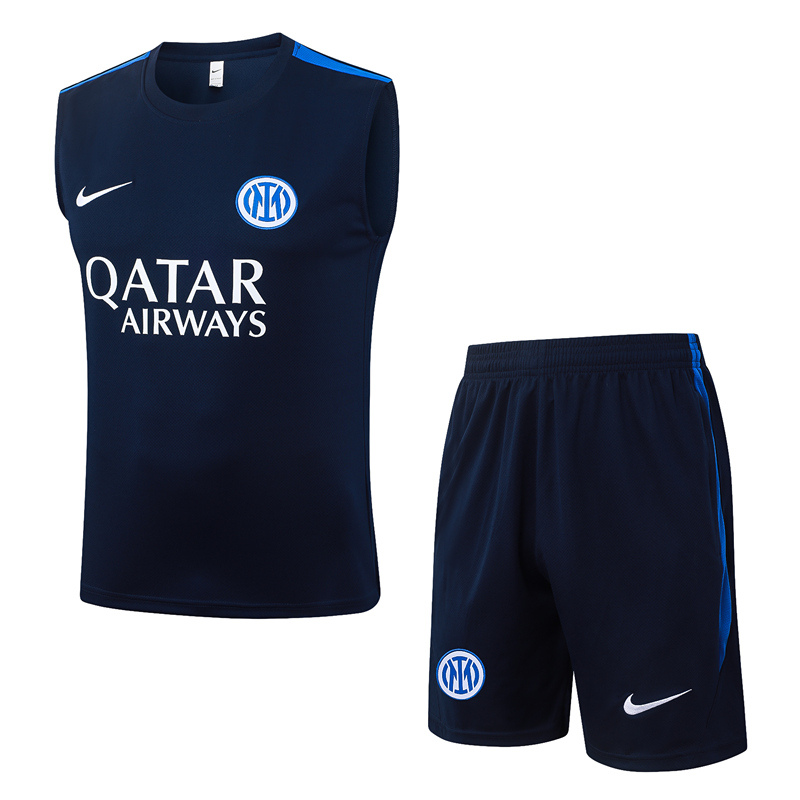 26-27 Inter Milan Cyan Vest Thailand Soccer Tracksuit-815