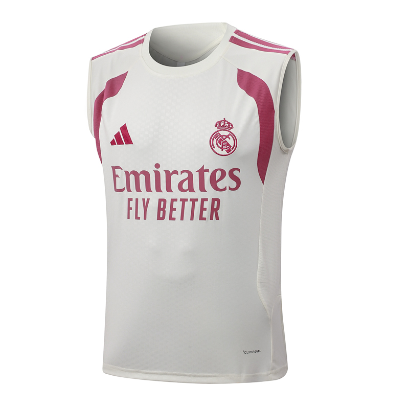 26-27 Real Madrid Beige Thailand Soccer Vest Tracksuit-815