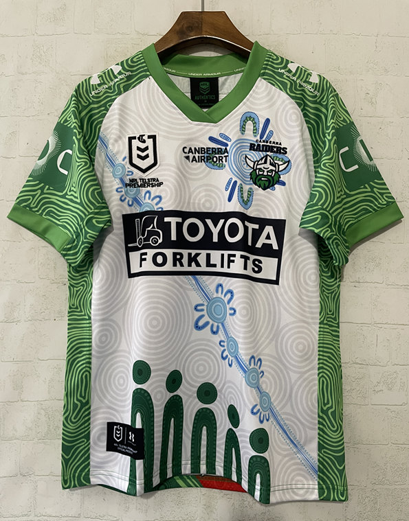 (S-7XL) 2026 Raiders White&Green Thailand Rugby Jersey