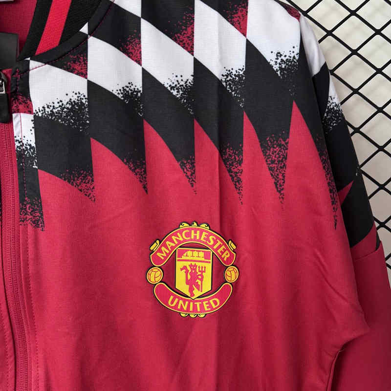 26-27 Manchester United Red Trench Coats Suit-2315