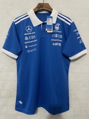 Player Fans Version (S-5XL) 2026 F1 Mercedes-Benz Lapel Neck Blue Racing Suit Player Fans Version (S-5XL) 2026 F1 Mercedes-Benz Lapel Neck Blue Racing Suit