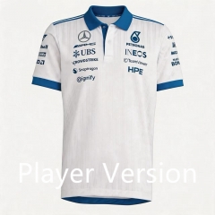 Player Version (S-5XL) 2026 F1 Mercedes-Benz Lapel White Racing Suit Player Version (S-5XL) 2026 F1 Mercedes-Benz Lapel White Racing Suit